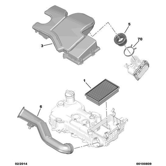 Petrol Air Filter Cover - Citroen C1 2014-2022 | 999580