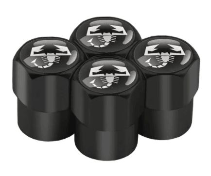Abarth Black Valve Caps | TMC166
