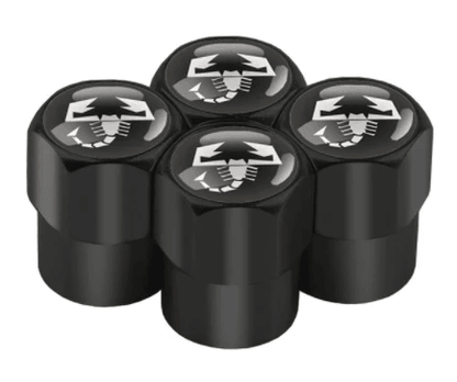 Abarth Black Valve Caps | TMC166