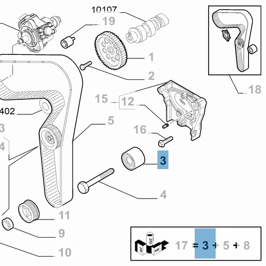 Fixed Tensioner for Fiat / Alfa Romeo | 46352133