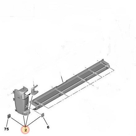 Rear Bumper Over-rider - Peugeot Boxer | 7410EC
