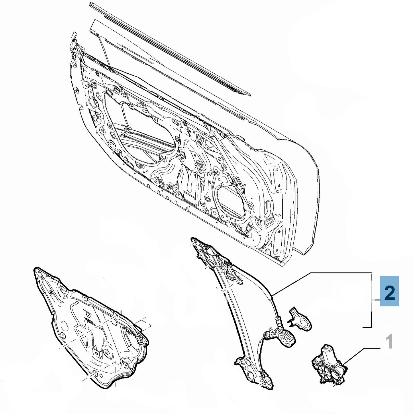 Offside Window Regulator - Fiat / Abarth 124 | 6000613071
