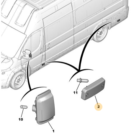 Genuine Peugeot Side Marker Lamp - Peugeot Boxer | 6303A1 | 6303A1