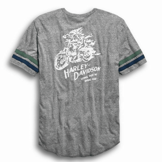 Harley Davidson - Living Fast Slim Grey T-shirt | 96663-19VM/222L