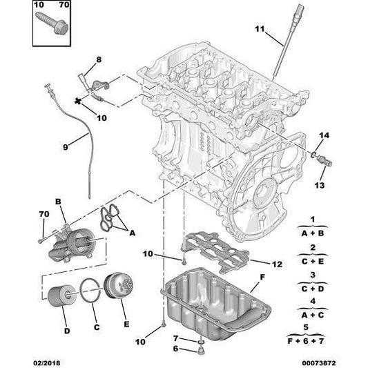Engine Oil Gauge Guide - Citroen C5 Air Cross 2018-2021 Petrol | V763141180