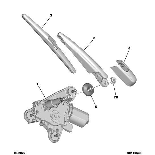 Screen Wiper Arm - Citroen C3 Air Cross 2017-2021 Petrol | YQ00056380