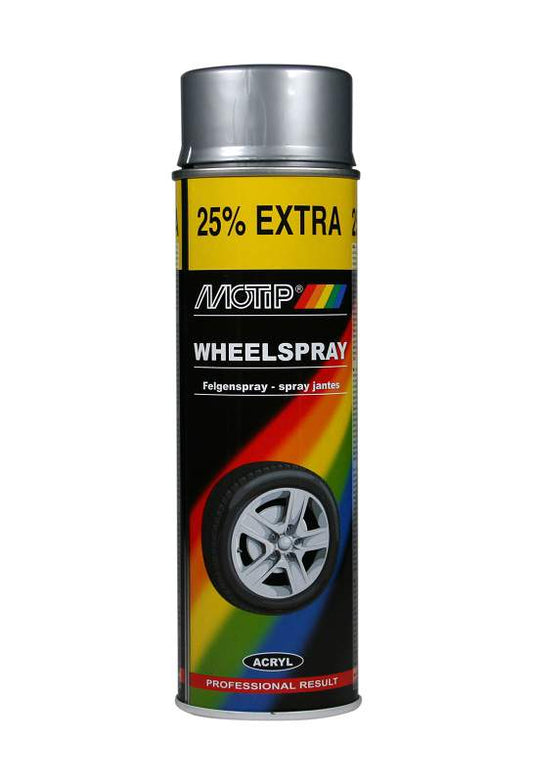Motip Silver Wheel Spray Paint 500Ml | M04007