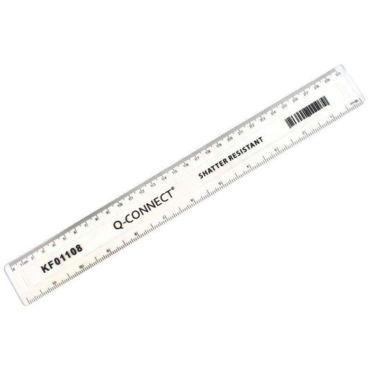 Ruler Shatterproof 300Mm Clear | EQU03