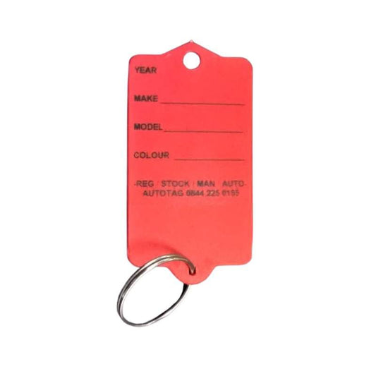 Autotag Red Plastic Car Key Tags | TAG006