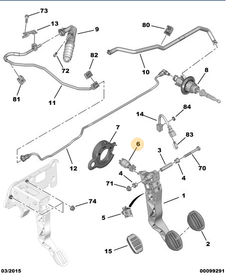 Clutch Pedal Spring - Peugeot 308 2013-2020 | 1611376180