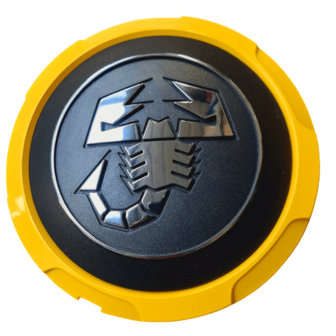 Alloy Wheel Centre Cap Bordo Yellow - 500 / Punto Evo Abarth | 52108984