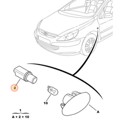 Genuine Indicator Bulb Holder - Peugeot 307 2001-2005 | 621543