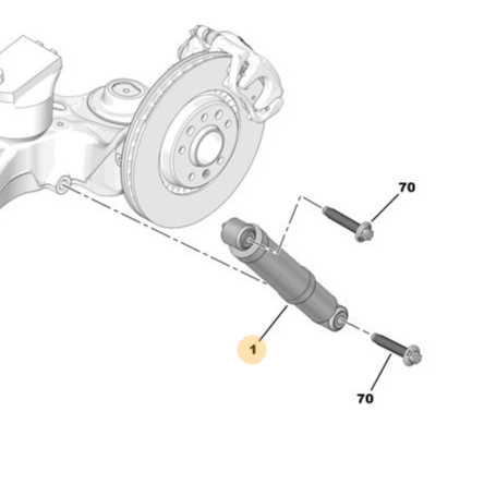 Rear Shock Absorber - Peugeot Expert | 9816510180