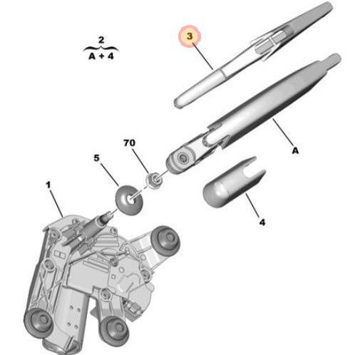 Rear Wiper Blade - Citroen C4 Cactus | 1611872380