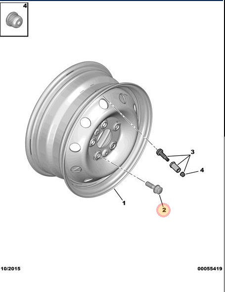 Genuine Peugeot Boxer Wheel Bolt | 540588